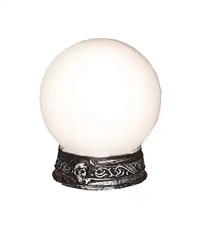 Wahrsagerkugel mit Fuß und Lichteffekten, 20 cm Größe