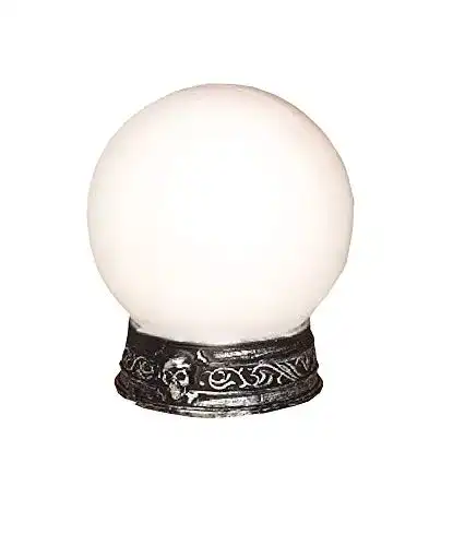 Wahrsagerkugel mit Fuß und Lichteffekten, 20 cm Größe