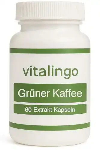 Grüner Kaffee Extrakt 60 Kapseln von vitalingo, hochdosiert