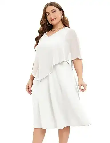Abendkleid Kurz DRESSTELLS Damen Plus Größe für Brautjungfern