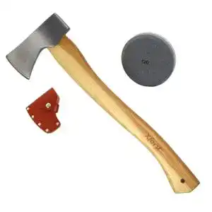 Handbeil Xforst Axt Set mit Schleifstein und Hickorystiel