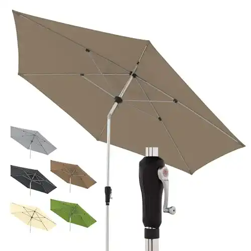 Doppler Aluminium Sonnenschirm SL-AZ 330 Rechteckiger Sonnenschutz
