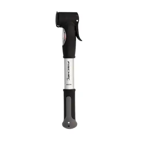 Fischer Mini-Luftpumpe mit Manometer für alle Ventiltypen