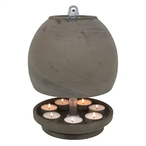 Teelichtofen Hornet-Products HP Teelichtlampe aus Ton in Basalt