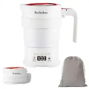 Faltbarer elektrischer Wasserkocher mit Temperaturregelung