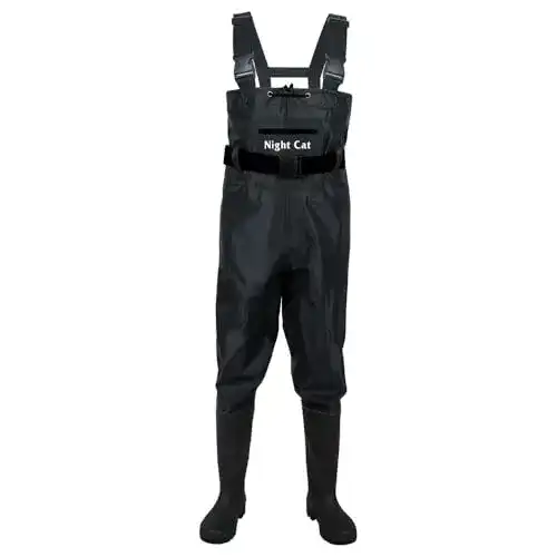 Neopren-Wathose Night Cat für Herren und Damen mit Stiefeln