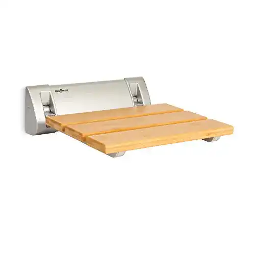Duschklappsitz oneConcept Arielle – Klappsitz mit Bambus-Sitzfläche