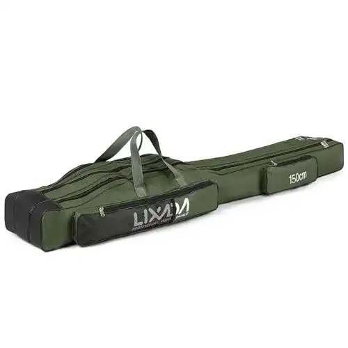 Rutentasche Lixada für Angeln, 130 cm/150 cm, tragbar, Trolley