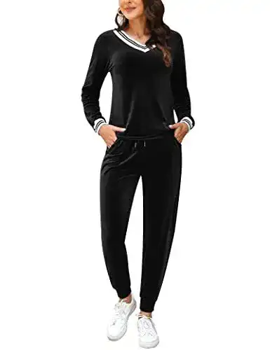Pyjama Damen Totatuit Schlafanzug Lang Zweiteiler Samt