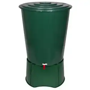 Kreher XL Regentonne 310 Liter Kunststoff für Gartenbewässerung