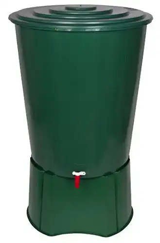 Kreher XL Regentonne 310 Liter Kunststoff für Gartenbewässerung