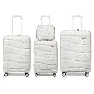 4-teiliges Koffer-Set von KONO mit Hartschalen und TSA-Schloss