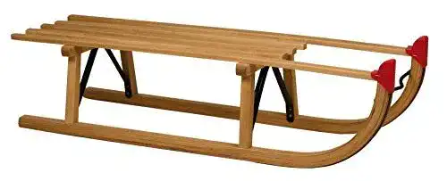 Nijdam Holzschlitten 100 cm mit TÜV/GS-Zertifizierung für den Schnee