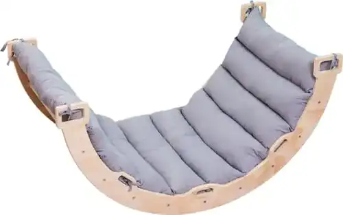 Kletterbogen Buxibo Kletterbrücke aus Holz mit Kissen