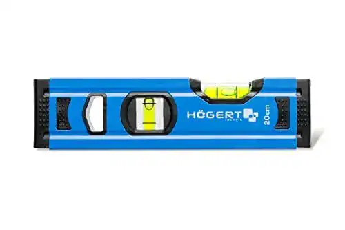 Wasserwaage Högert Technik 20 cm mit 2 Libellen für präzise Messungen