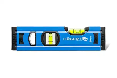 Wasserwaage Högert Technik 20 cm mit 2 Libellen für präzise Messungen
