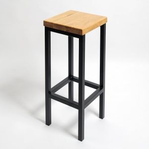 Barhocker BestLoft New York Handmade aus Stahl und Eiche
