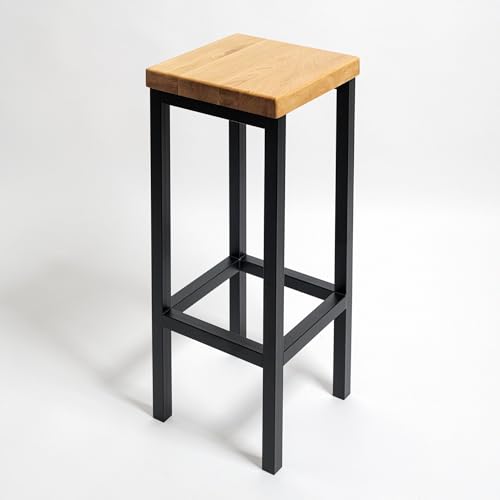 Barhocker BestLoft New York Handmade aus Stahl und Eiche