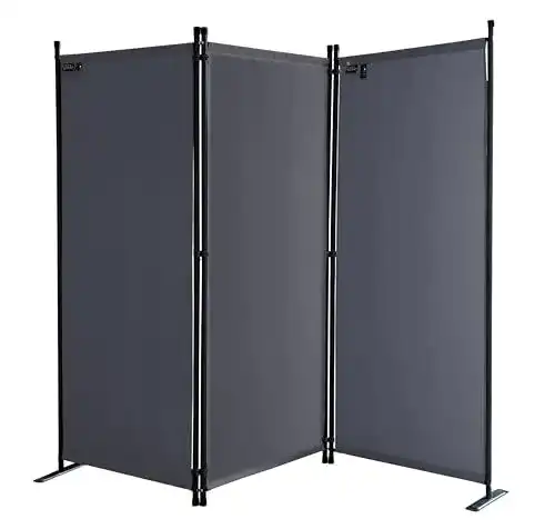 Paravent QUICK STAR 3-teilig 170 x 165 cm aus Stoff als Raumteiler