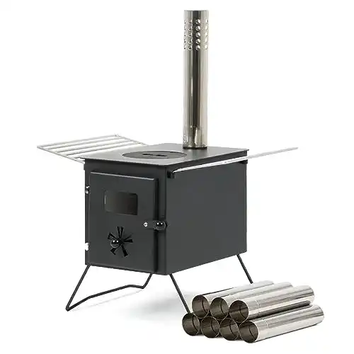 Zeltofen CampFeuer 54,5 x 38,5 x 259,5 cm tragbar schwarz
