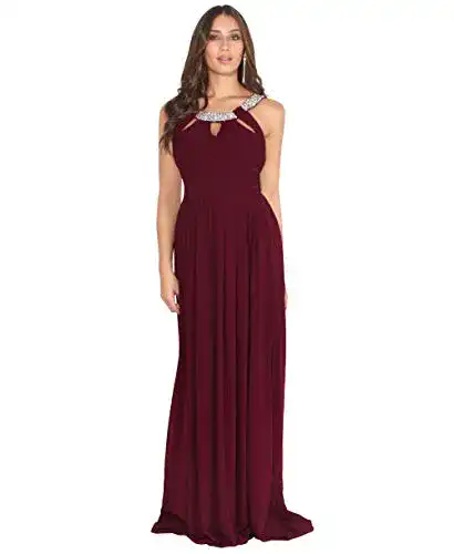 Ballkleid KRISP Damen Abendkleid aus Chiffon mit Strasssteinen