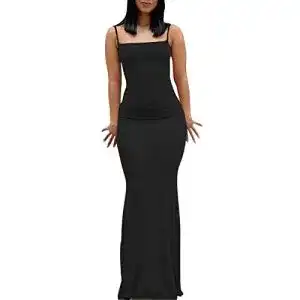 Abendkleid Damen mit Spaghettiträger und figurbetonter Passform