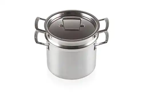 Pastatopf LE CREUSET aus 3-ply Edelstahl mit Deckel u. Sieb