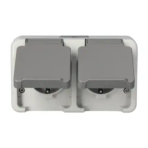 Aufputz-Steckdose Schneider Electric Merten MEG2321-8029 mit Klappdeckel