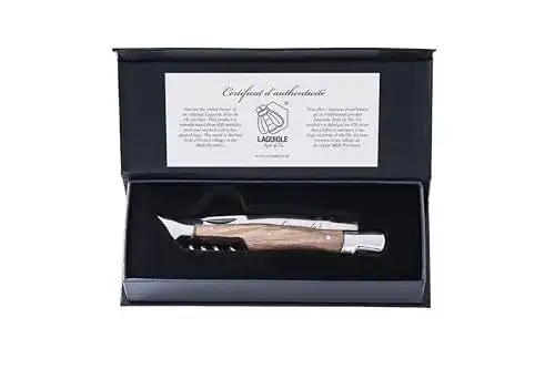 Laguiole Style de Vie Taschenmesser mit Korkenzieher und Olivenholzgriff