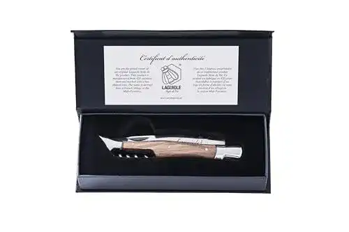 Laguiole Style de Vie Taschenmesser mit Korkenzieher und Olivenholzgriff