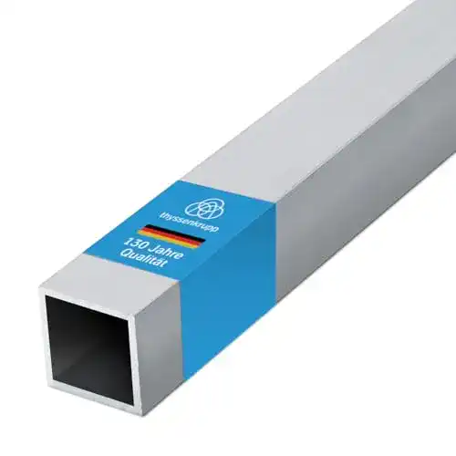 Alu-Rechteckrohr thyssenkrupp Vierkantrohr Aluminium 25 x 25 x 2 mm