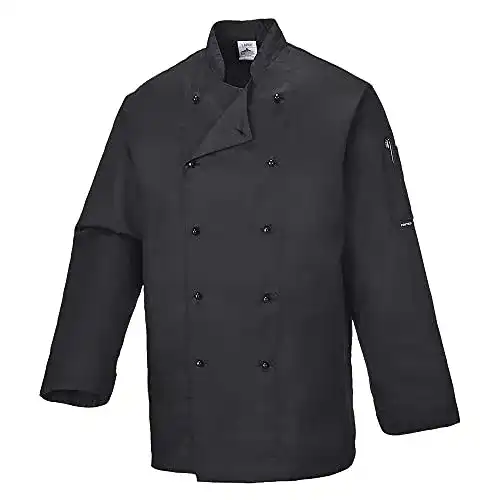 Kochjacke Portwest C834 Somerset Größe L Schwarz