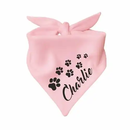 Hundehalstuch Dreiecks Halstuch in Rosa für kleine und mittlere Rassen