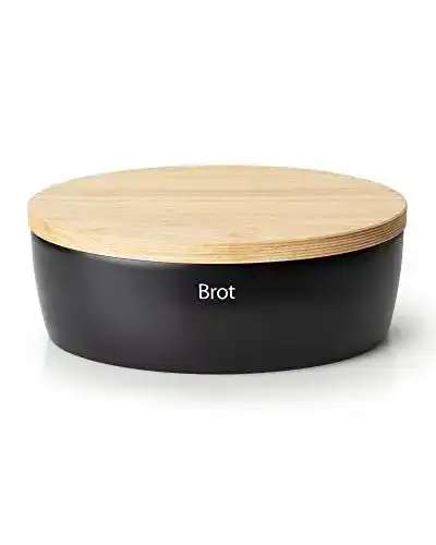 Brotkasten mit Schneidebrett aus Keramik von Continenta