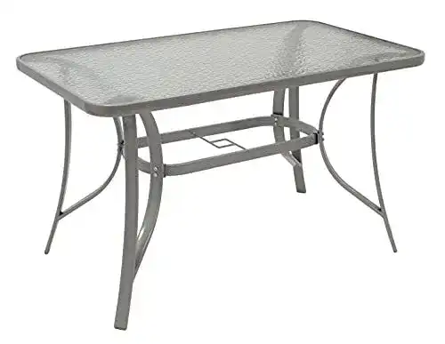 Gartentisch Degamo Florenz 70×120 cm aus Metall und Glas