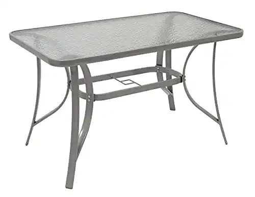 Gartentisch Degamo Florenz 70×120 cm aus Metall und Glas
