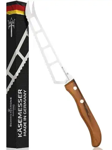 Käsemesser mit Olivenholzgriff und Wellenschliff aus Solingen