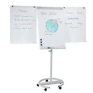 Flipchart von Franken, beschreibbar, magnetisch, mobil mit Rollen