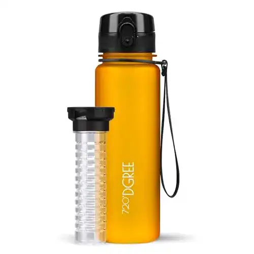 720°DGREE Trinkflasche 500ml für Kinder mit Früchtebehälter