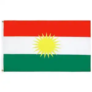 Kurdistan Flagge 150×90 cm aus Polyester mit Messing-Ösen