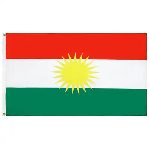 Kurdistan Flagge 150×90 cm aus Polyester mit Messing-Ösen