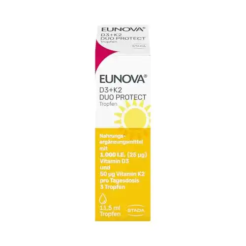 Keto Tropfen Eunova D3 K2 DuoProtect 1000 I.E. Vitamin D Nahrungsergänzung