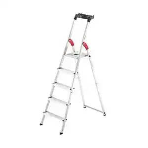 Hailo Stehleiter StandardLine mit 5 Stufen für Haushalt und Garten