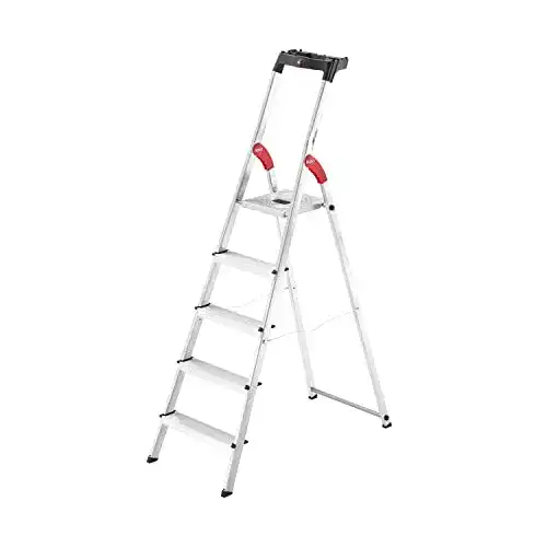 Hailo Stehleiter StandardLine mit 5 Stufen für Haushalt und Garten