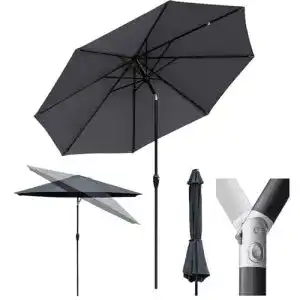 Sekey Sonnenschirm 300 cm Aluminium Marktschirm für Garten und Terrasse
