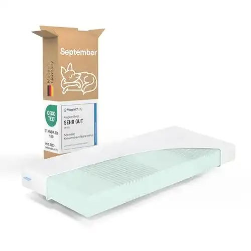 Matratze 140 x 220 cm Komfortschaum für mittelfeste Schlafunterlage