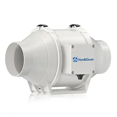Rohrventilator Hon&Guan 100 mm mit EU-Stecker und leisem Betrieb