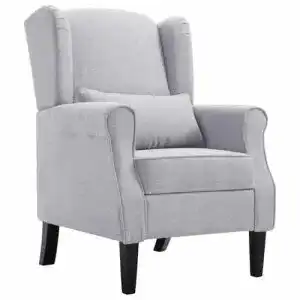 Ohrensessel vidaXL Relaxsessel Polstersessel hellgrau