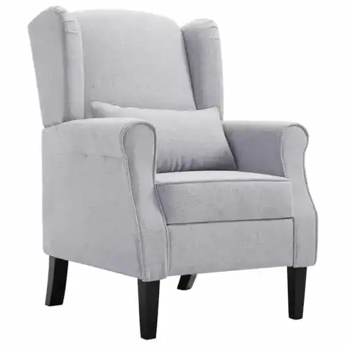 Ohrensessel vidaXL Relaxsessel Polstersessel hellgrau