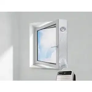 Fensterabdichtung für mobile Klimaanlagen von Hoomee für einflügelige Fenster